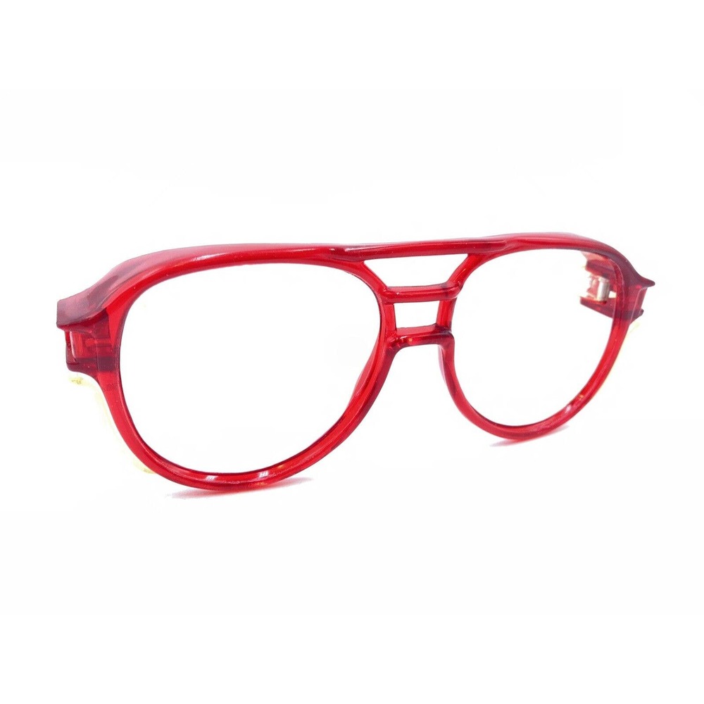 American Optical Vintage Aerosite Red Clear Safety Eyeglasses Frames 135 USA